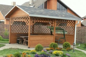 Jak postavit zahradní altán se sedlovou střechou – pokyny krok za krokem, výkresy