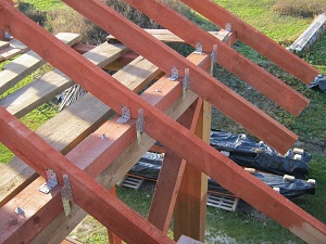 Двускатная крыша для гаража - описание этапов монтажа (двускатный, крыша, гараж, описание, монтаж) гараж