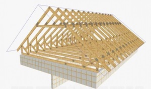 Двускатная крыша для гаража - описание этапов монтажа (двускатный, крыша, гараж, описание, монтаж) двускатный